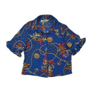 Nautical Theme Blouse Available By Angela Fashion - Size M